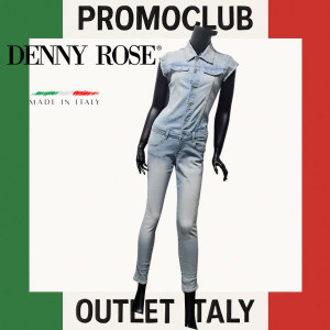 Дамски гащеризон Denny Rose Jeans, 82% памук, размер S, с камъчета, Италия